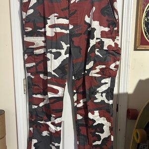 Red Camo Cargo Pants